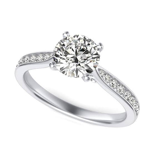 Elegant Silver Stone Ring for Women